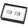 Matte Silver Metal Cufflinks